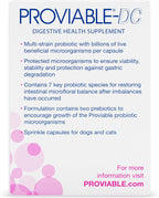 Nutramax Proviable Probióticos para Perros y Gatos, Suplemento Digestivo Diario con Múltiples Cepas Bacterianas, 30 Cápsulas