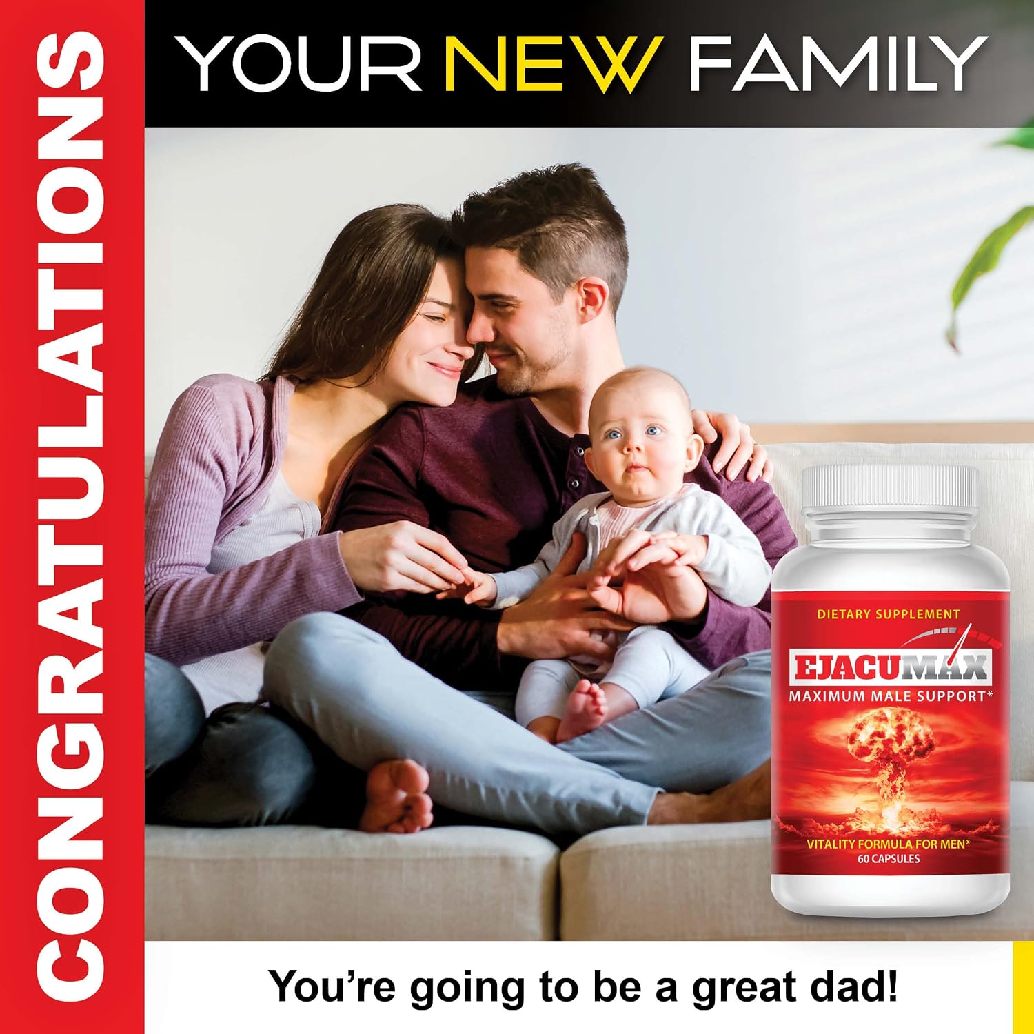 Ejacumax Vitality – Suplemento de fertilidad para hombres – 60 cápsulas