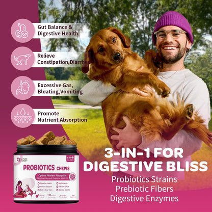 NATURE TARGET Probióticos para Perros, 120 – Apoyar las defensas naturales: Un intestino sano es clave para un – Image 2