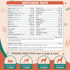 Multivitamínico para perros con glucosamina, omega 3, minerales, probióticos y enzimas - 120 masticables sabor pollo