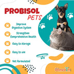 Vemedim Probisol Pets, Polvo Probiótico para Perros y Gatos, 30 Sobres de 150g
