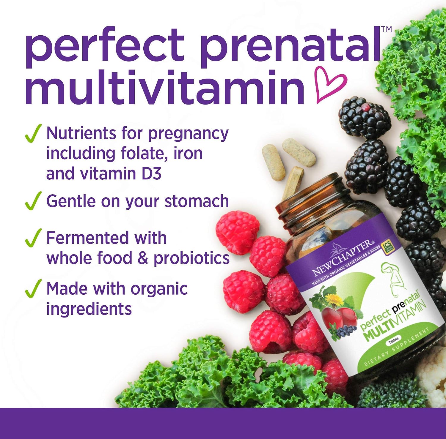 New Chapter Organic Perfect Prenatal, 192 tabletas