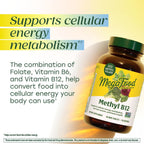 MegaFood Methyl B12 - B Complex with Methylfolate and B6 - Vegan - 90 Tablets