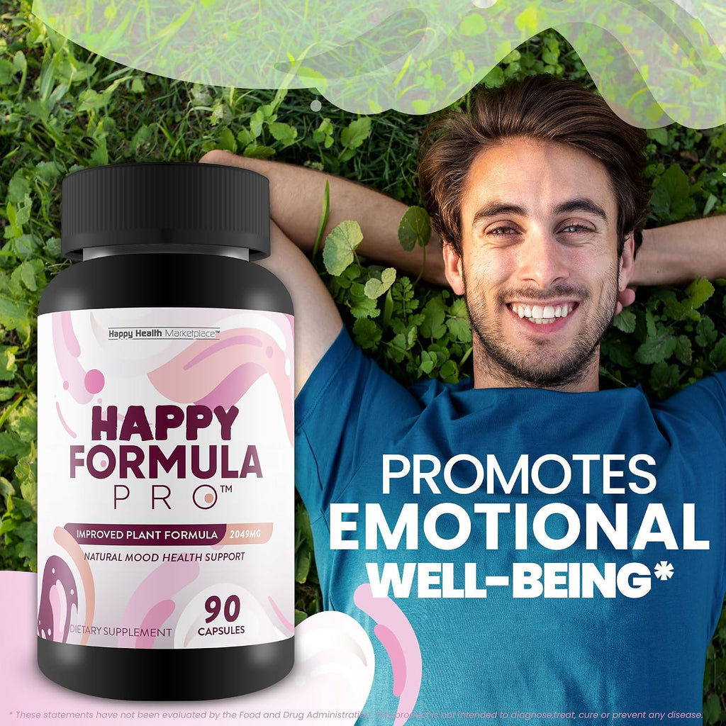 Happy Formula Pro - Complemento alimenticio de vitamina D para apoyo del estado de ánimo