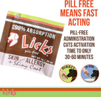 Licks Skin & Allergy Support - Gel de alergia para perros con Omega 3, cúrcuma y vitamina C - Soporte para la humedad de la piel y el pelaje - Sabor a pescado - 10 unidades