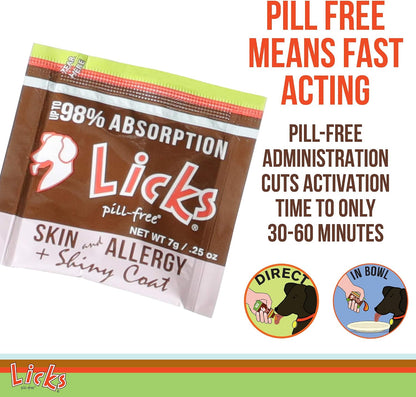 Licks Skin & Allergy Support - Gel de alergia para perros con Omega 3, cúrcuma y vitamina C - Soporte para la humedad de la – Image 7