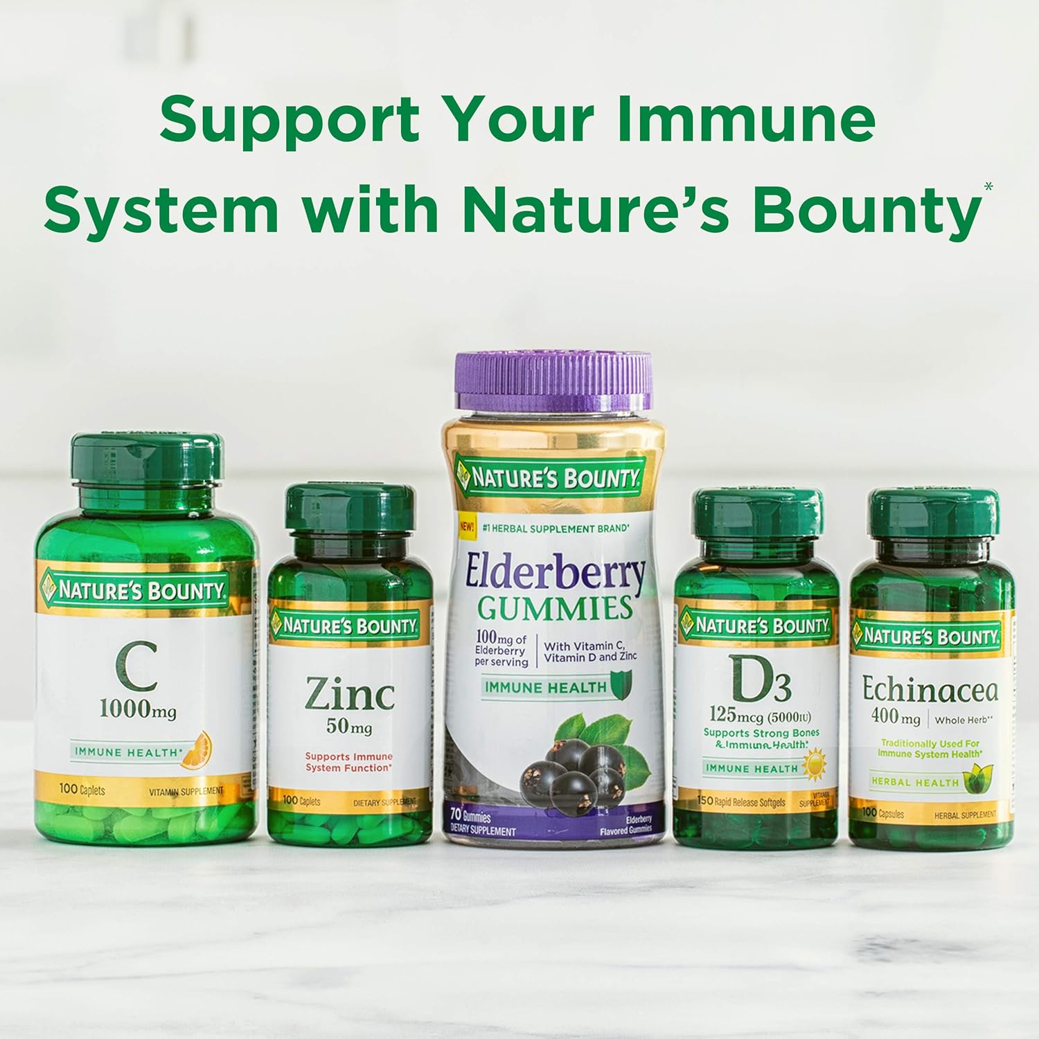 Nature's Bounty Vitamin C 500 mg with Rose Hips Chewable Tablets Orange Flavor (Pack of 2 x 90)