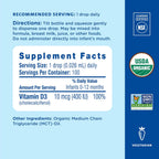 Mommy's Bliss Gotas Orgánicas de Vitamina D3 para Bebés – 400 UI, 0.11 fl oz, Pack de 2