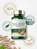 Carlyle Wormwood Black Walnut | 120 Cápsulas | Complejo Herbario