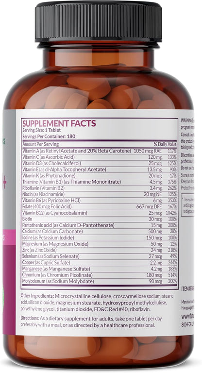 Futurebiotics Women's 50+ Multivitamin Once Daily, 180 Comprimidos – Multivitamínico para Mujeres Activas Mayores de 50 – Image 2