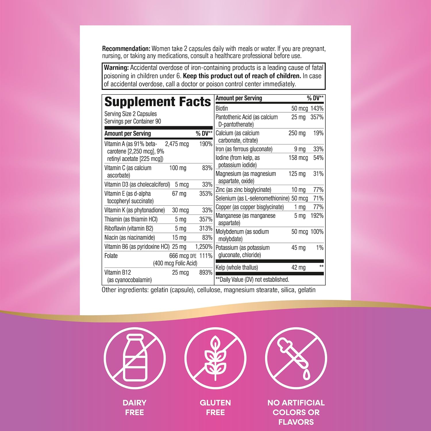 Nature's Way Multivitamínico Prenatal con Folato, Vitamina C y Vitaminas del Grupo B, 180 Cápsulas