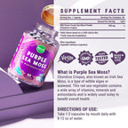 MAJU's Powerful Purple Sea Moss Capsules (60 ct) - Musgo Marino Púrpura Extra Fuerte