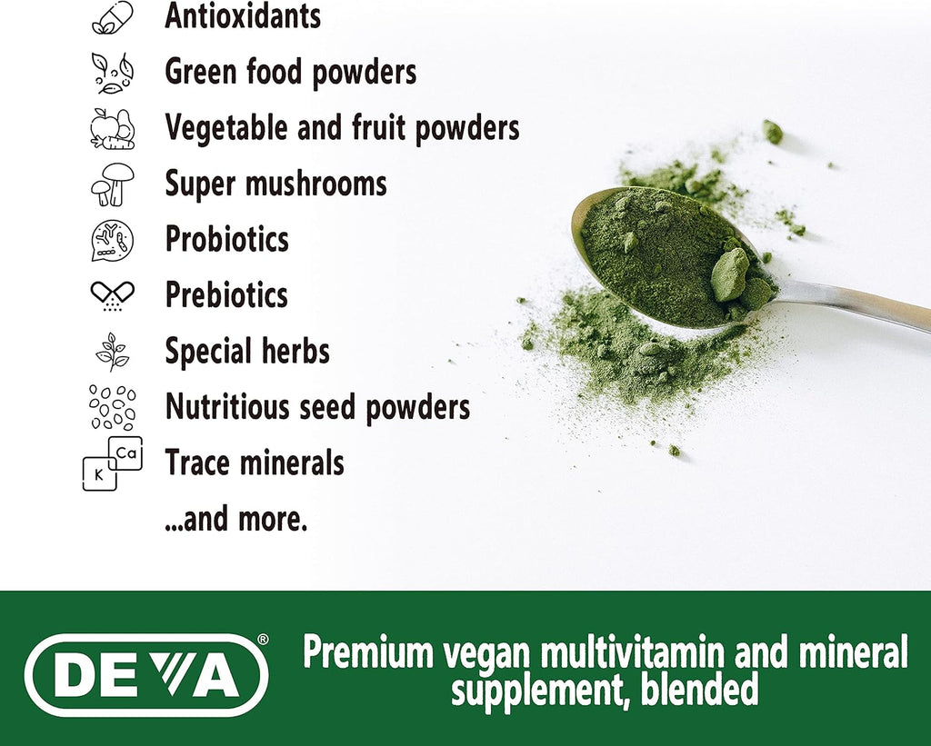 DEVA Tuba Prime Multivitamínico Vegano de Alta Potencia - 90 Comprimidos
