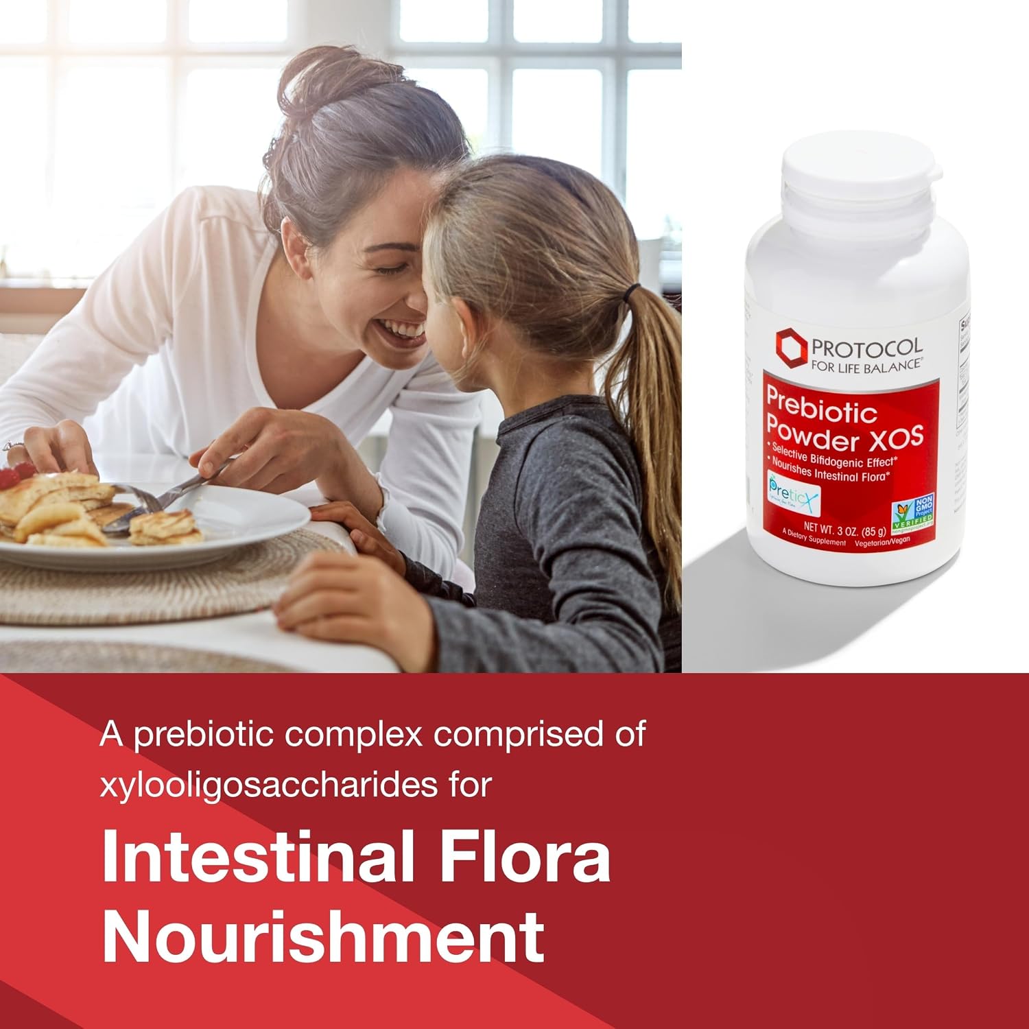 PROTOCOL FOR LIFE BALANCE Prebiótico en Polvo XOS - 1.55g por ración - Flora Intestinal - Apoyo al Sistema Digestivo - Kosher y No-GMO - 85 g