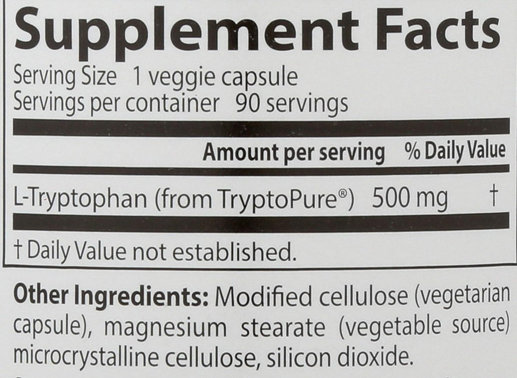 El mejor L-Triptófano 500 mg – 90 Cápsulas Veganas – Doctor's BEST