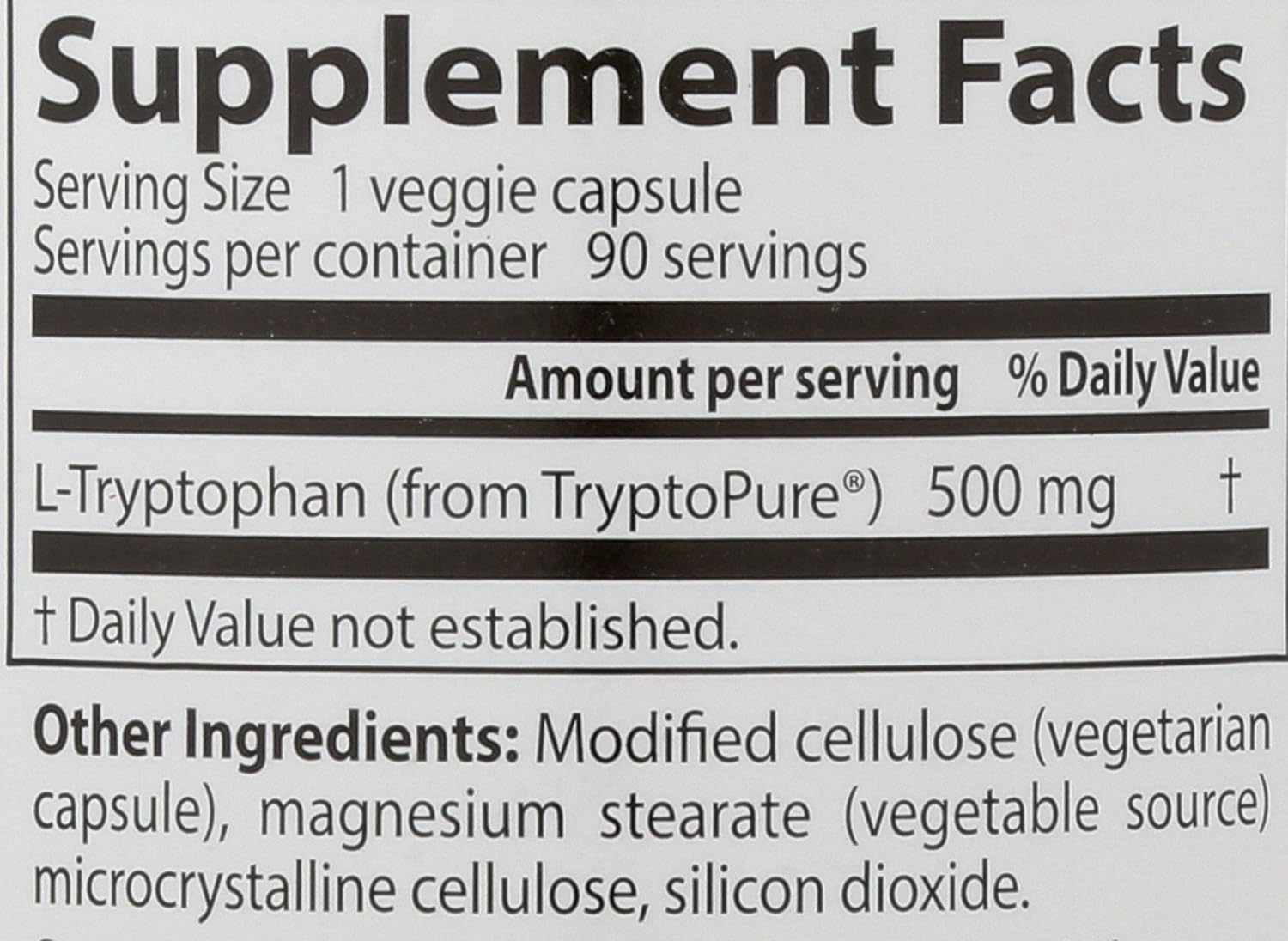 El mejor L-Triptófano 500 mg – 90 Cápsulas Veganas – Doctor's BEST