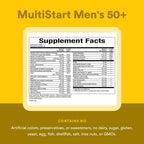 Natural Factors, Men's 50+ MultiStart Multivitamínico Diario, 120 comprimidos