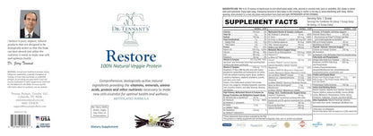 Dr. Tennant's Restore Vainilla - Proteína – Complejo de vitaminas del grupo B: incluye B1, B2, B3, B5, B6, B12 y – Image 3