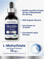 Carlyle L-Metilfolato Gotas 15mg - 2 fl oz (59 ml) con Glicerina Orgánica, Sabor a Bayas Mixtas - Sin Gluten, Vegano