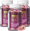 NAD Resveratrol Gummies - Suplemento con NAD+, Resveratrol, Colágeno Hidrolizado, Semilla de Uva y D-Biotina - Sin Azúcar - 60 Gominolas (Pack de 3)