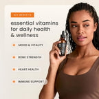 NutraChamps Vitamin D3 K2 Gotas, 5000 UI D3 + K2 MK-7, Líquido Sin Sabor