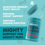 Mighty Paw Waggables Cran-Bladder (2-Pack) – Suplemento de Arándano para Perros, 240 Chews Blandos sabor Bacon