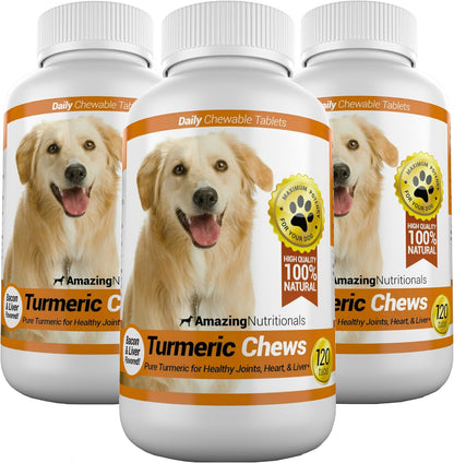 Amazing Turmeric para Perros - Masticables Antioxidantes de Cúrcuma y Curcumina, 120 unidades – Image 1