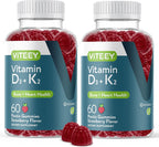 Viteey Gomitas de Vitamina D3 y K2 - 1000 UI D3 + 100 mcg K2 - 60 unidades