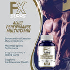 FXSUPPS Performance Multi-Vitamin con Aminoácidos, Beta-Alanina y L-Carnitina, 180 Comprimidos