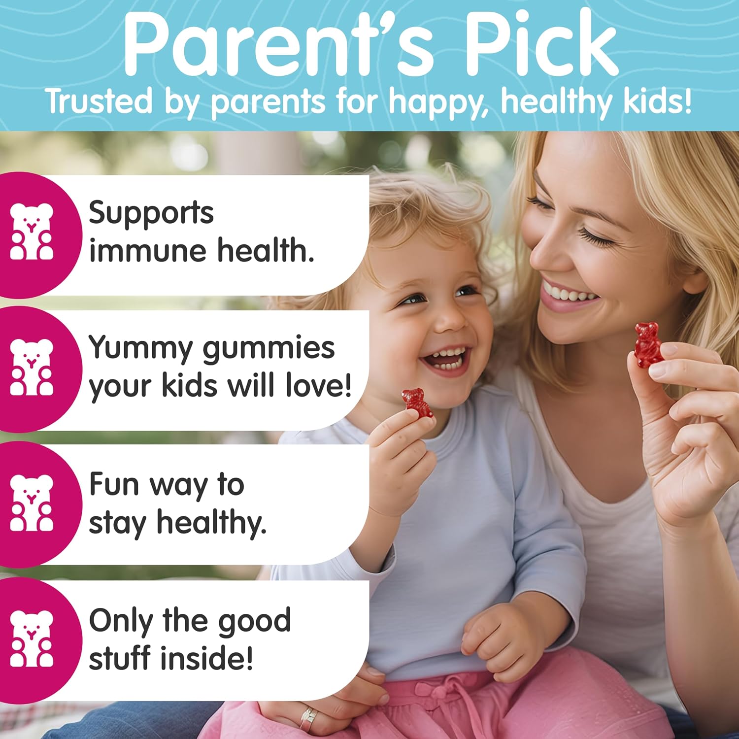 Gominolas de Saúco para Niños con Vitamina C y Zinc - Apoyo Inmunológico Diario - 60 Gominolas