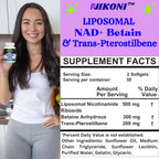 Nikoni Liposomal NAD+ 2000 mg con TMG y Pterostilbeno - 60 Cápsulas Blandas