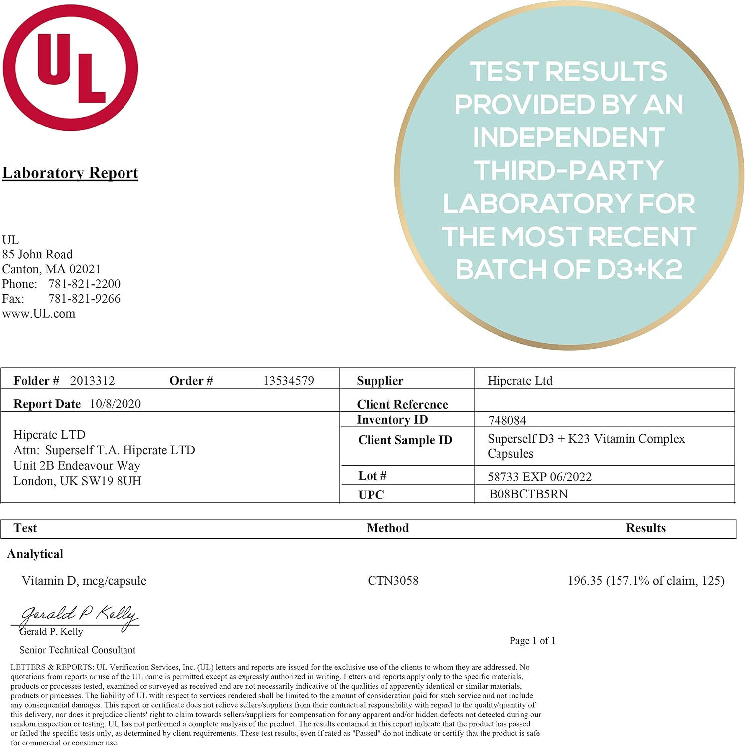 SuperSelf Vitamina D3 K2 5000 UI y K2 MK-7 100mcg – 60 Cápsulas