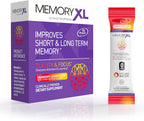 MemoryXL - Magnesio L-Treonato con Fosfatidilserina y Vitaminas - 30 sticks sabor arándano limón