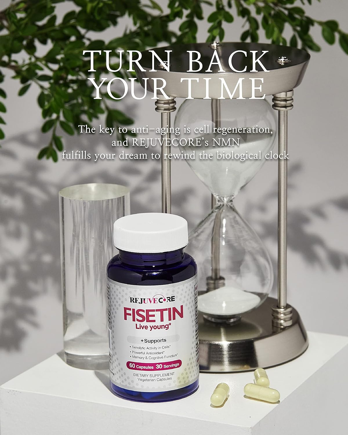 Rejuvecore Fisetin 100mg con Bioperine y Vitamina C - 60 Cápsulas