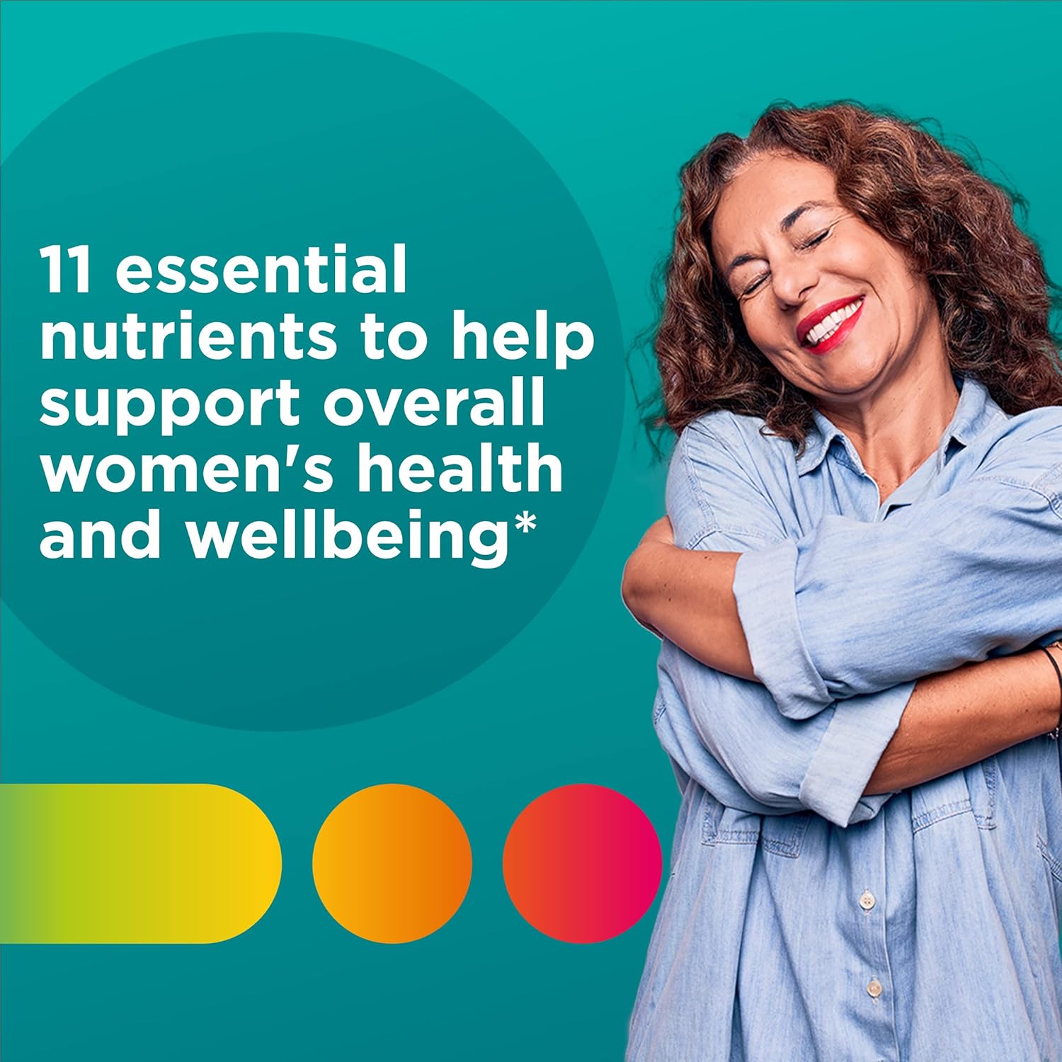 Centrum Multivitamínico Gominolas para Mujeres, Apoyo Inmunológico, Energía y Aspecto Saludable, 100 Gominolas (50 Días)