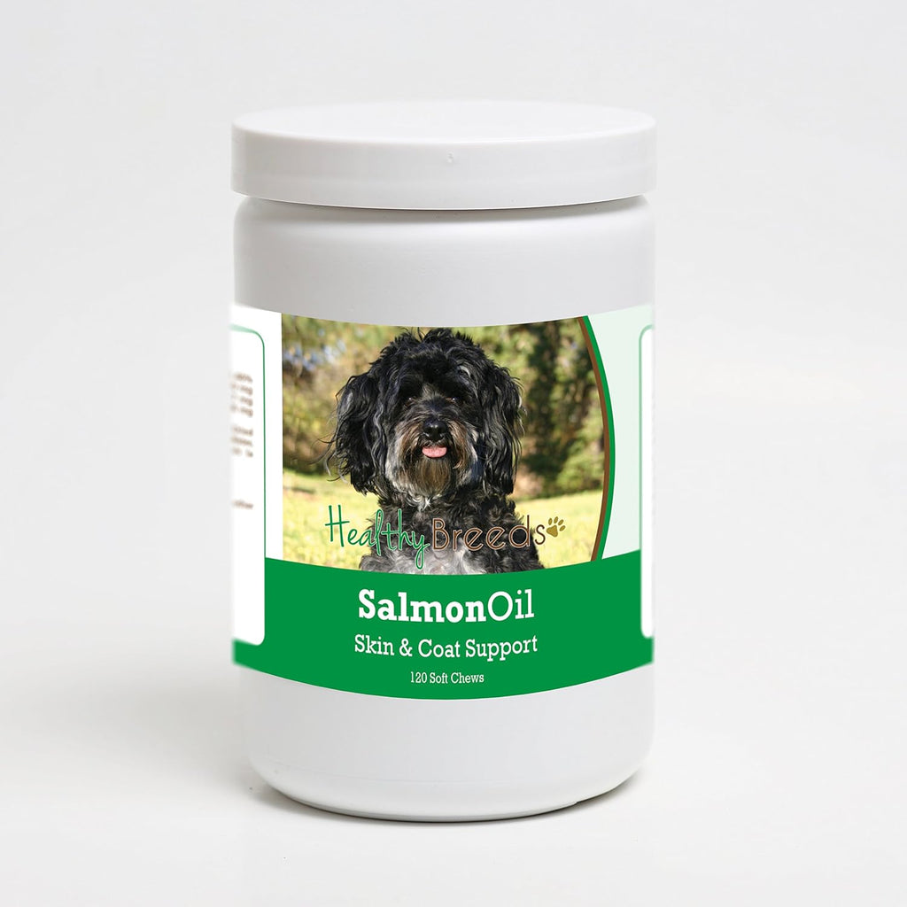 Healthy Breeds Maltipoo Aceite de Salmón Masticables Blandos - 120 unidades