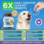 Probióticos para Perros WEALLIN - 200 Masticables para Salud Digestiva y Piel