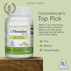 Nature's Trove L-Teanina 200mg – 365 Cápsulas Vegetarianas (Súper Tamaño)