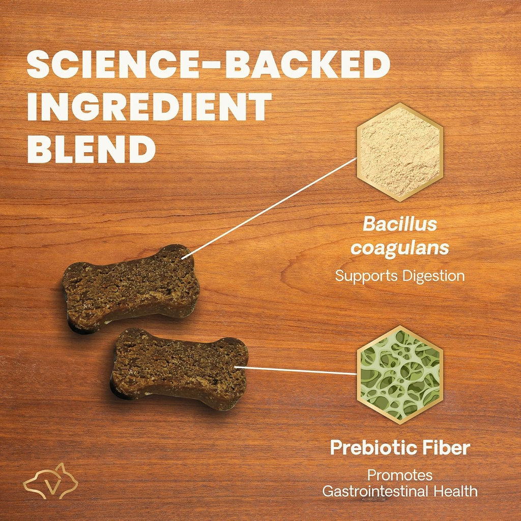VetriScience Gut Health Masticables Probióticos para Perros, Sabor a Pato, 120 unidades