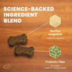 VetriScience Gut Health Masticables Probióticos para Perros, Sabor a Pato, 120 unidades