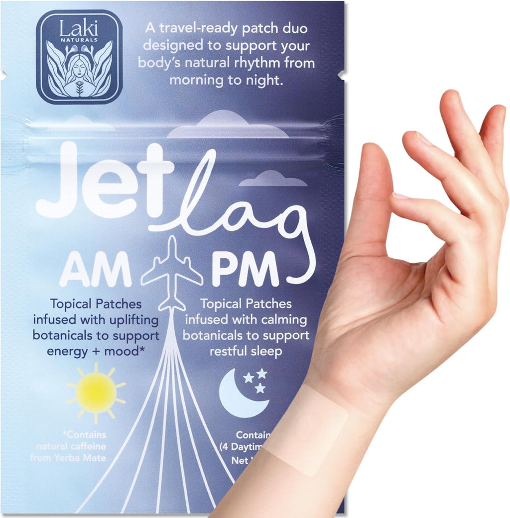 Laki Naturals Fly Calm Patch - Parches calmantes para vuelos (8 unidades)