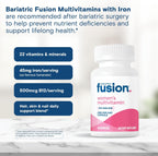 Bariatric Fusion Multivitamínico con Hierro para Mujeres | Blend de Cabello, Piel y Uñas | 30 Cápsulas | 1 Mes