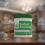 Health Thru Nutrition Ascorbato Sódico Vitamina C en Polvo | Puro, Tamponado, No Ácido | 250g