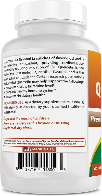 Best Naturals Quercetina 1000 mg Comprimidos – No transgénico (Non-GMO) – Image 6