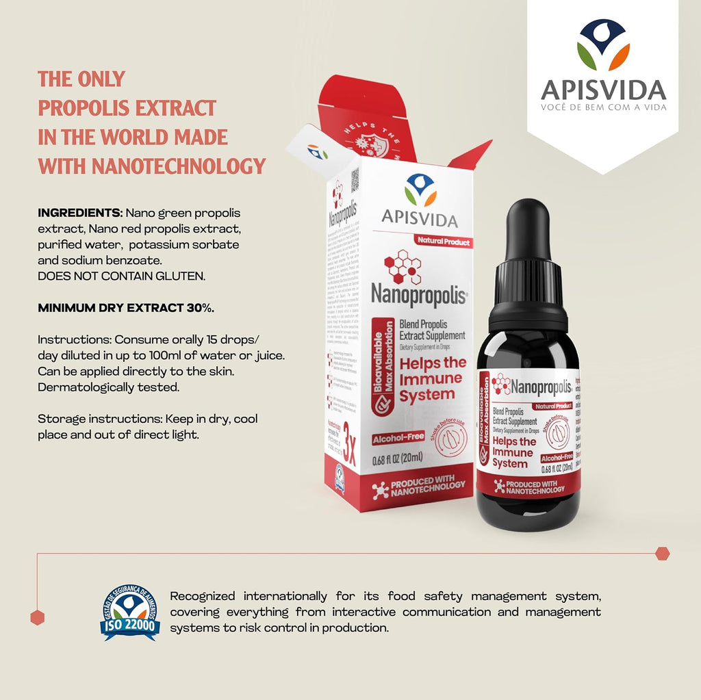 Apis Vida Nanopropolis Extracto de Propóleo Rojo y Verde, 20ml