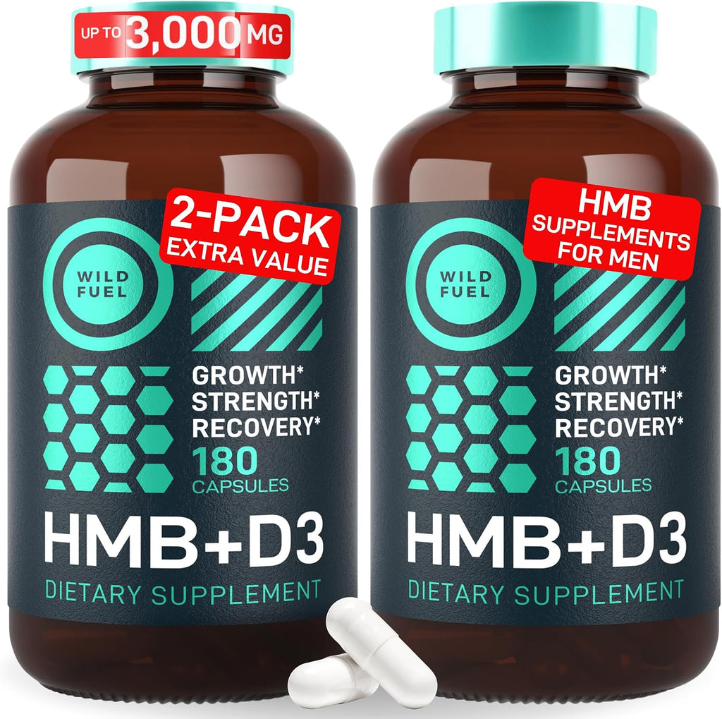 WILD FUEL HMB 3000mg con Vitamina D3 - 180 Cápsulas