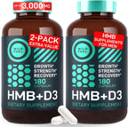 WILD FUEL HMB y Vitamina D3 Cápsulas - 1000-3000 mg HMB con Vitamina D3 - 360 Cápsulas