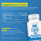 L-Metilfolato 5mg | 90 Cápsulas | Metilfolato Bioactivo 5-MTHF