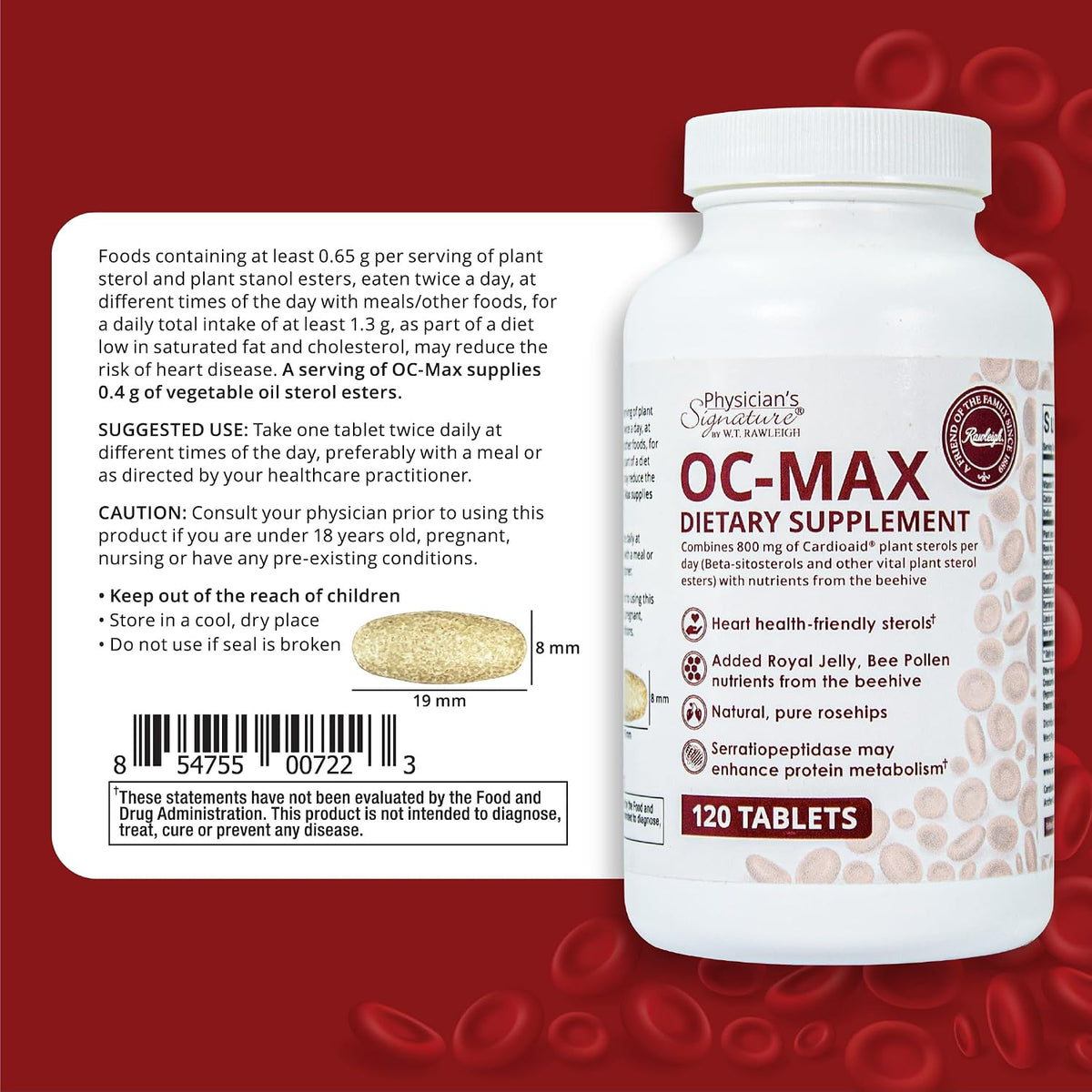 Rawleigh OC-MAX Salud Cardiaca – Esteroles Vegetales 800 mg + Antioxidantes | 120 Comprimidos – Image 6