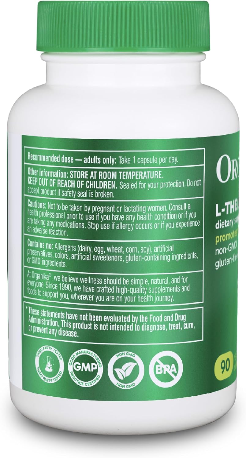 Organika L-Teanina 225 mg – 90 cápsulas